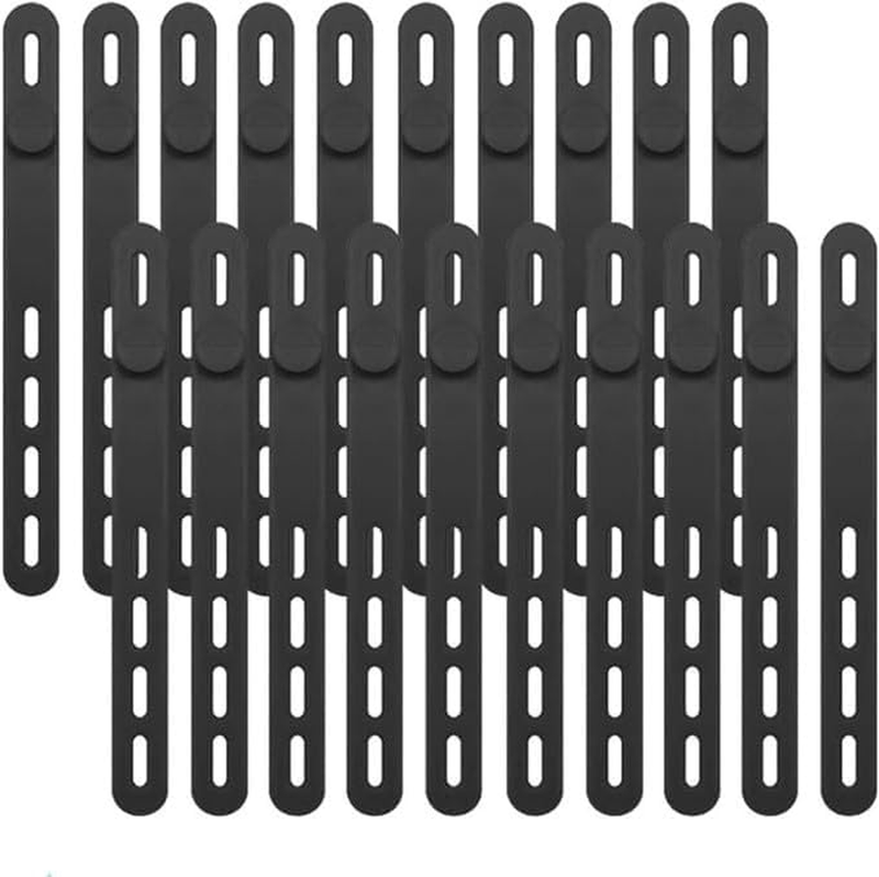 Silicone Cable Ties Cord Ties, 20Pcs Silicone Cable Straps Charging Cable Ties