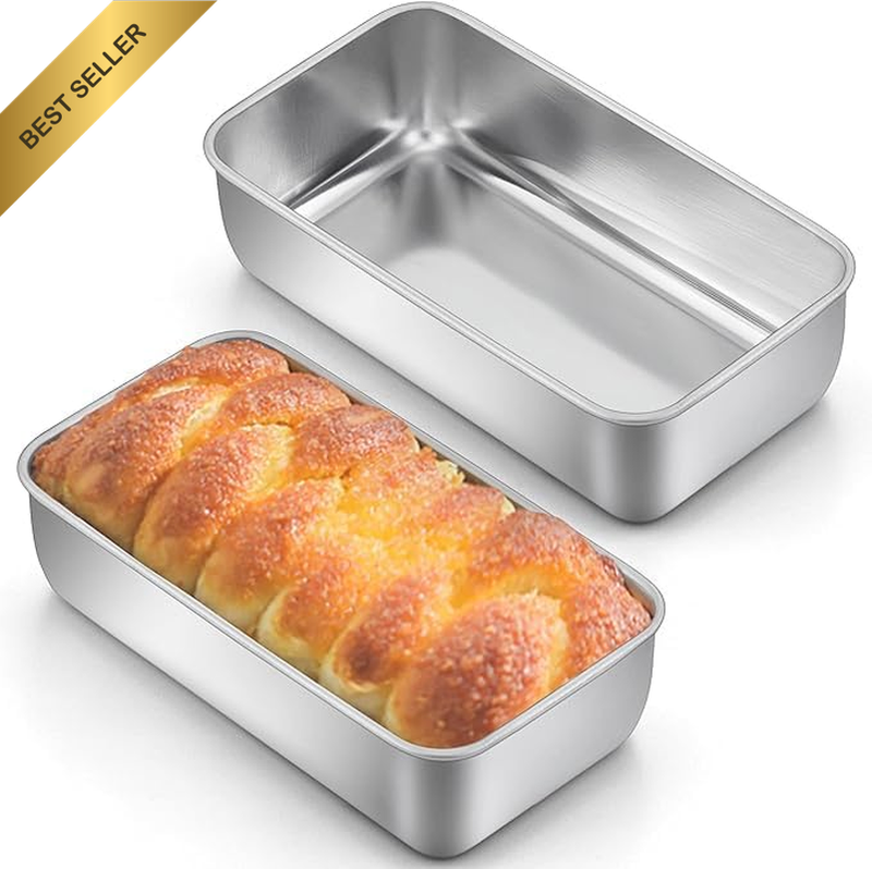 2 Pcs Bread Tin Loaf Pans for Baking, Easy Release Bread Baking Loaf Pans, Bakin