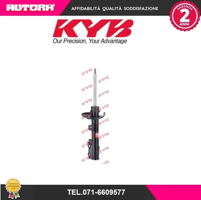 Ammortizzatore Anteriore Sinistro KYB 338732 - Ricambio Auto, Pezzo Singolo