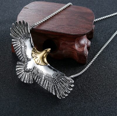  Flying Eagle Pendant Necklace Men's 