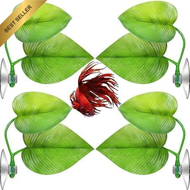 4 Pieces Betta Bed Leaf Hammock for Betta Fish, Lightweight and Realistic Restin