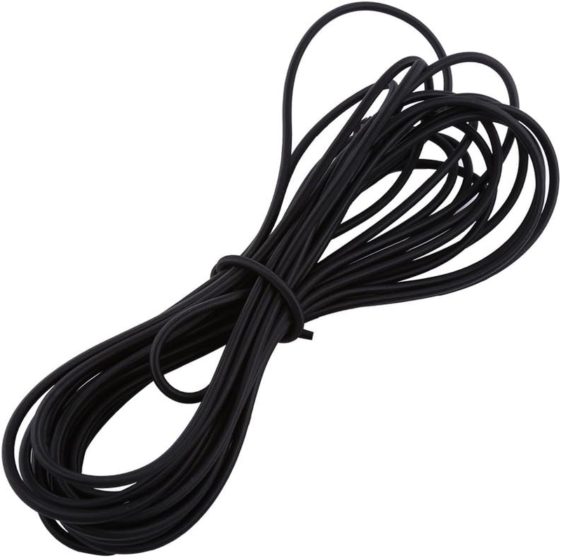 Black Elastic Bungee Rope, 5Mm and 10Mm Diameter, Polypropylene Latex Shock Cord