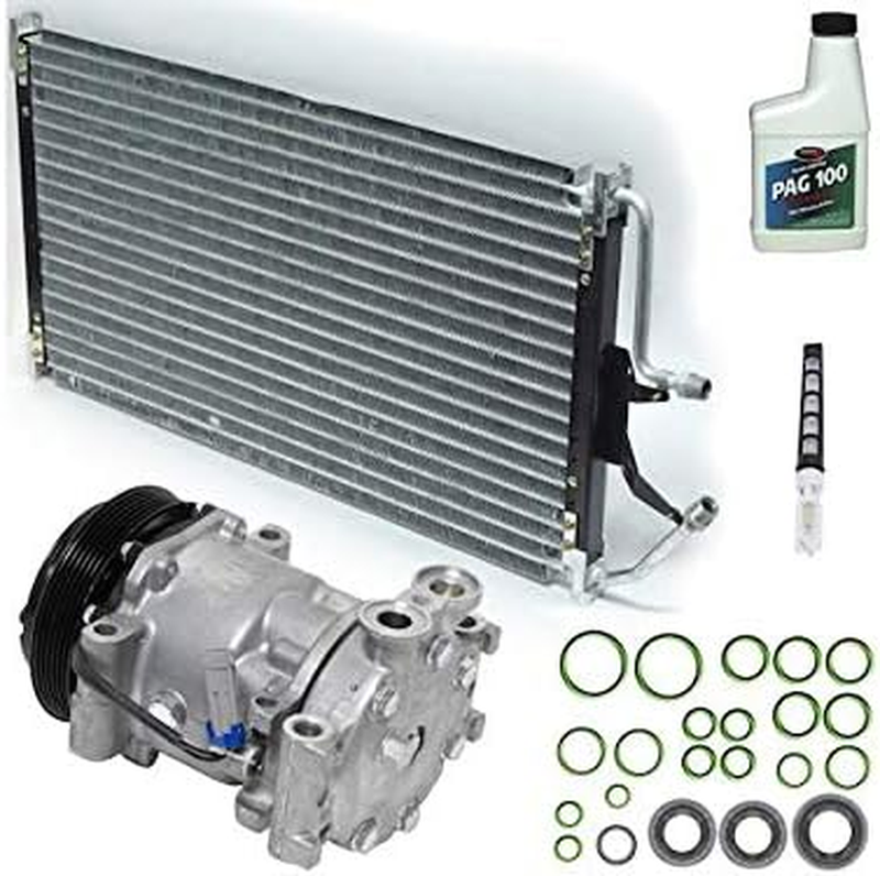 A/C Compressor Kit Compatible with 1996-1999 Chevy K1500 | Without Rear AC
