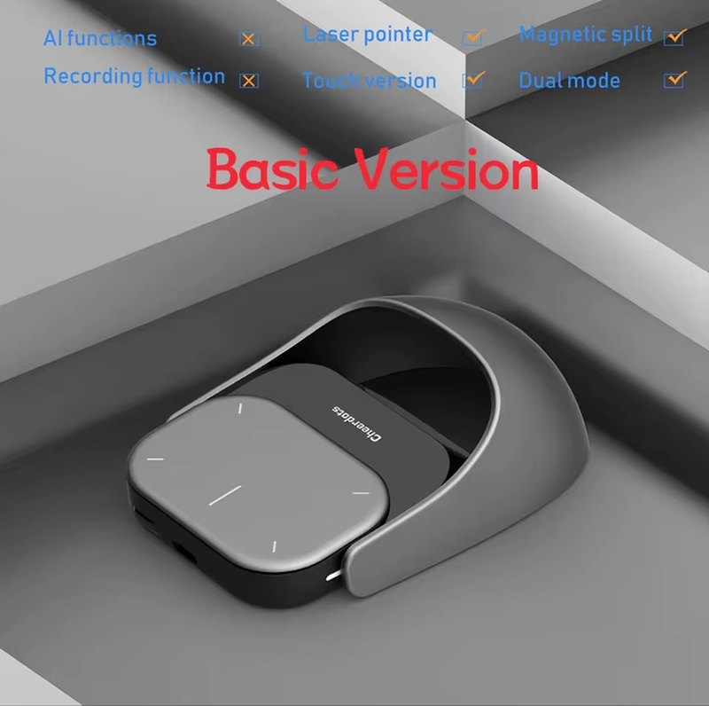 2 Detachable Air Mouse Wireless Touchpad Multifunctional AI Recording Laser Pen