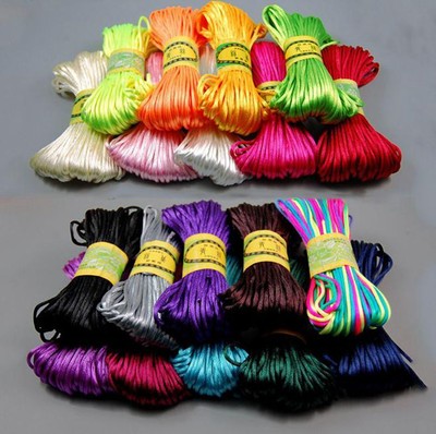 braided cords rattail macrame beading knot 3mm cord nylon satin chinese thread