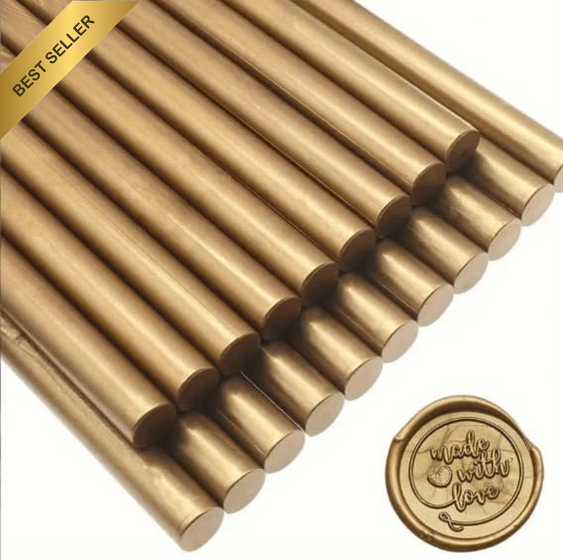 20 Pack Gold Wax Seal Sticks, Gold Wax Sticks & Sealing Wax Sticks Designed for