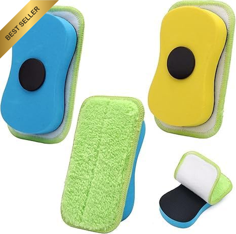 3 Pack Chalk Eraser for Chalkboard, Microfiber Dustless Magnetic Chalkboard Eras