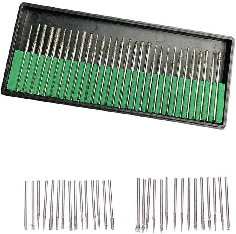 90PCS Diamond Burr Engraving Rotary Tool Drill Bit Kit, 3Mm Shank Rotary Tool Dr