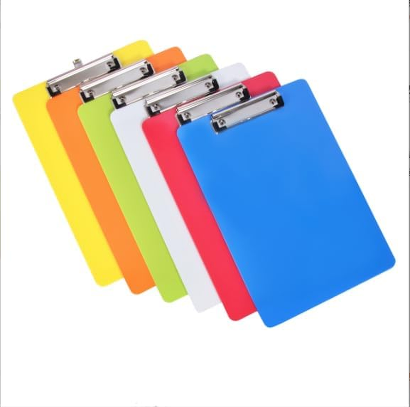 Plastic Clipboards, 6PCS Colorful and Sturdy Clip Boards with Low Profile Metal