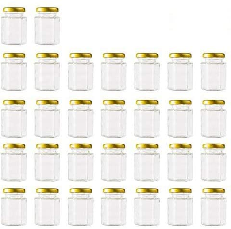 Small Glass Mason Jars With Lids Herb Foods Jams Storage 30 Pack 4 Oz Clear NEW