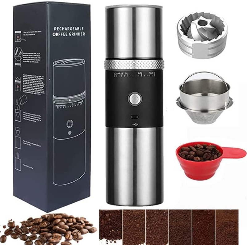 Portable Electric Coffee Grinder Nut Crusher Mill Cordless Rechargeable Blender