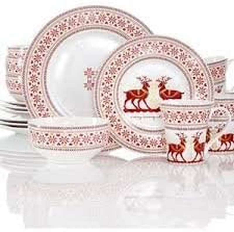Deerly Loved 16-Piece Dinnerware Set, Service for Four