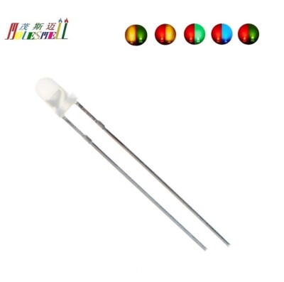 3mm 2-Pin LED Red/Yellow Red/Blue Red/Green Yellow/Green Bi-color Diffused Leds