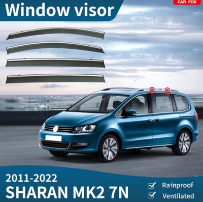 For Volkswagen SHARAN 2011-2022 Window Visors Rain Sun Guard Ven ABS 4PCS