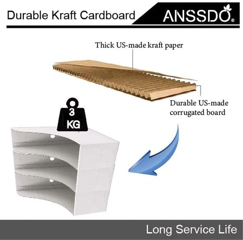 12 Pack White Cardboard Magazine Holder - Premium Magazine File Organizer, Large