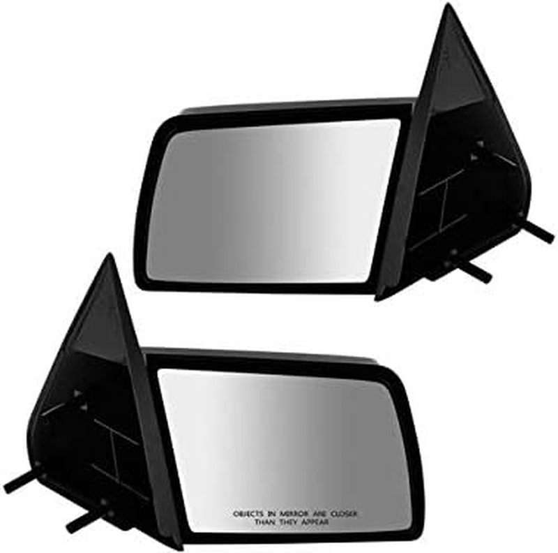 Door Mirror 2 Piece Set Manual Non-Folding for 1988-1999 Chevy C1500
