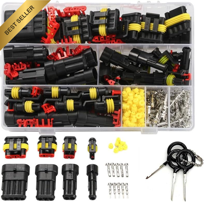 352PCS 26 Sets Waterproof Automotive Wire Connectors Kit 1 2 3 4 Pin Way Car Mot