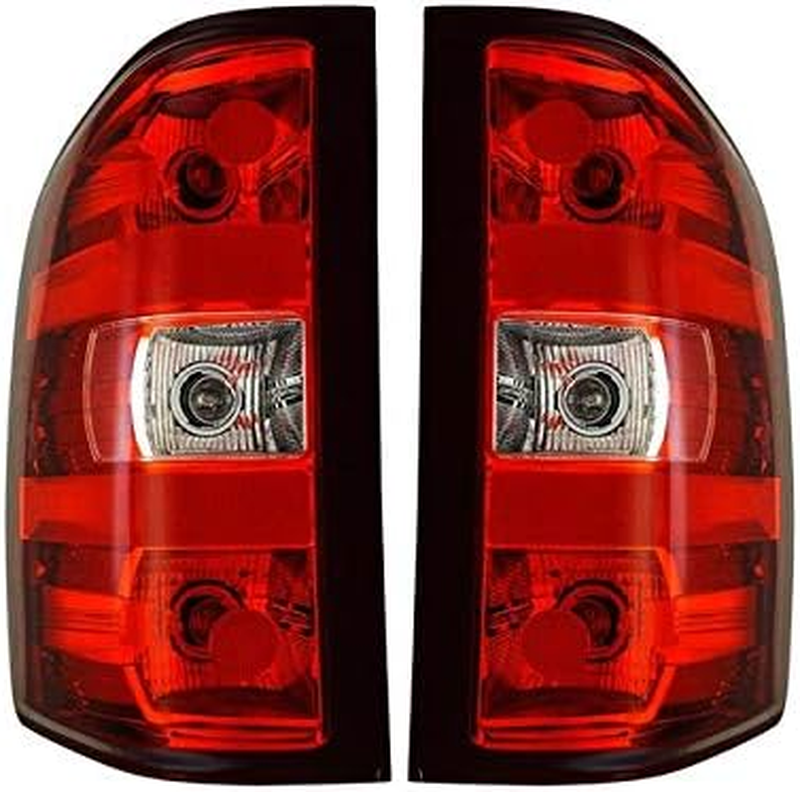 2 Piece Set Tail Light Assembly Compatible with 2007-2013 Chevy Silverado 1500