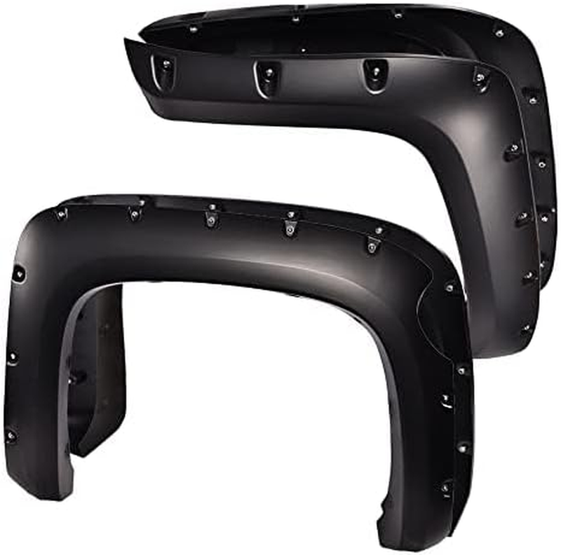 Matte Black Pocket Wheel Fender Flares for 2007–13 Chevy Silverado 1500 5'8" Bed