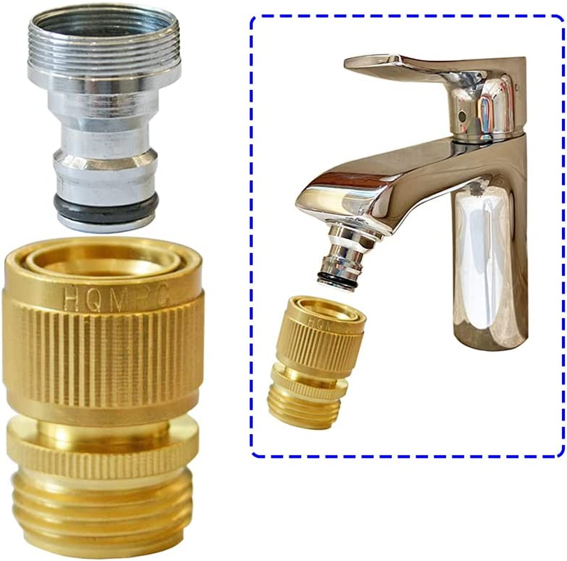 Faucet To Hose Adapter Kitchen Snap Coupling Dishwasher 3/4" GHT Brass NEW