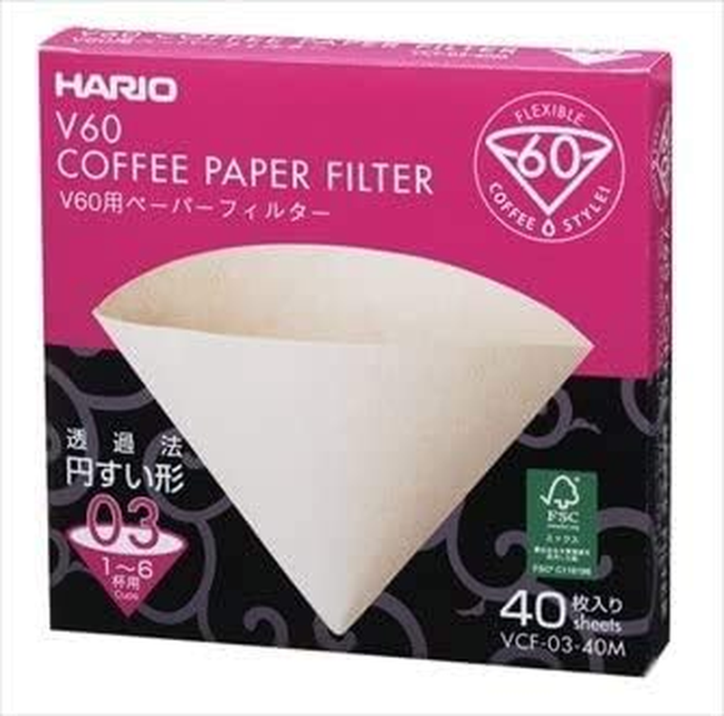 V60 Size 03 Coffee Paper Filters 40-Count Boxed (Total of 40 S...