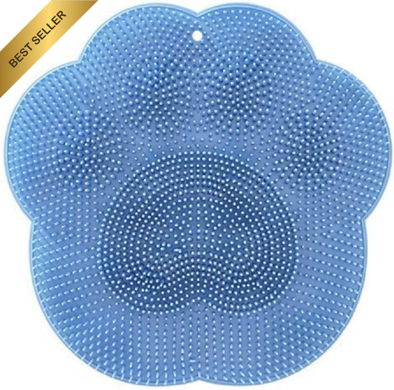 Shower Foot Scrubber, Shower Foot and Back Scrubber with Suction Cups, Shower Si