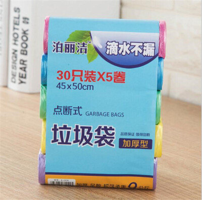 Garbage Bags Household Storage Clear Roll Disposable Waste Trash 100pcs/set 