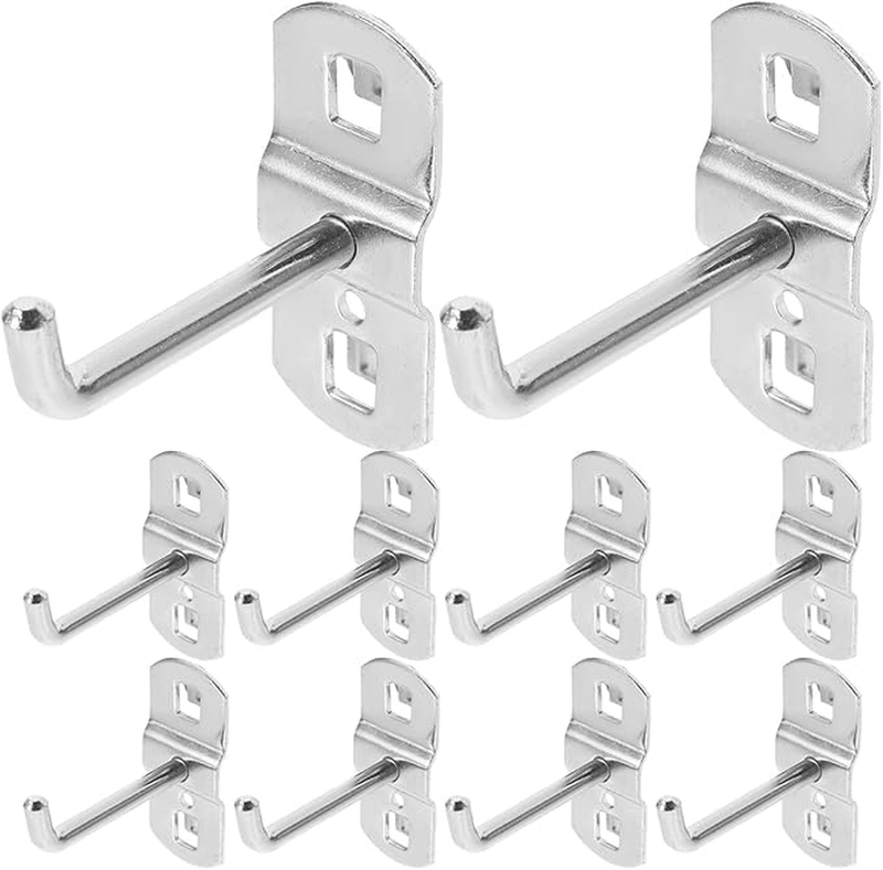 Storage Hole Hooks Square Storage Hook Display Hooks Pegboard Hooks 12 Pcs Kit