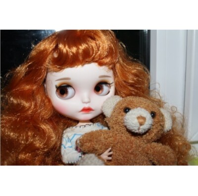 12'' Blythe Doll Gold Yellow Hair BJD Toy Matte Face Custom White Skin Nude Gifts