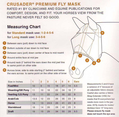 CASHEL CRUSADER COOL FLY MASK Standard Foal Mini Miniature HORSE sun protection