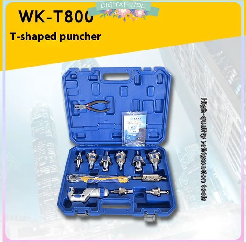 T800 Copper Tube T-hole Puller Reducer Welding Hard Copper Material Durable Refr