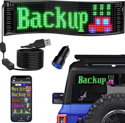 USB 5V LED Sign Bluetooth App Control Flexible Programmable Custom Text Pattern