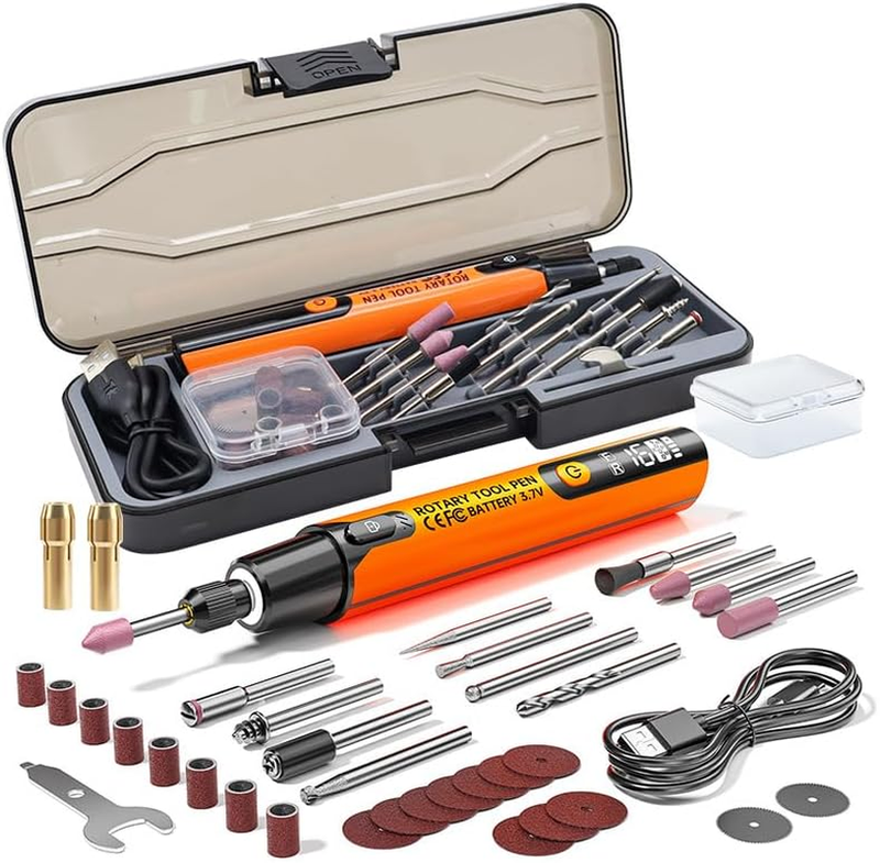Mini Cordless Rotary Tool,6-Speed,3.7V Rechargeable Rotary Tool Kit with 36 Acce