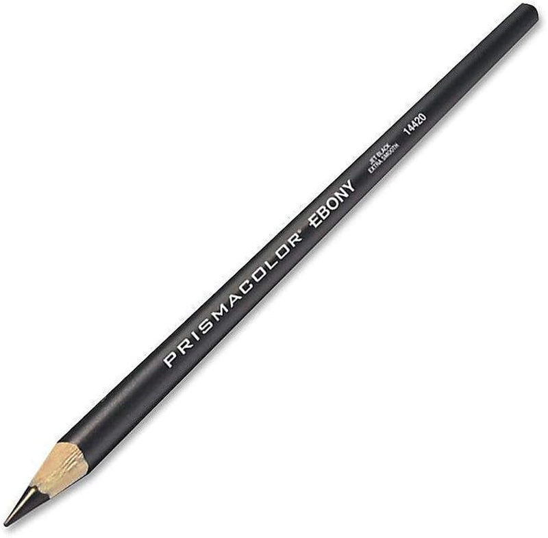 Ebony Graphite Drawing Pencils, Black, Box of 12