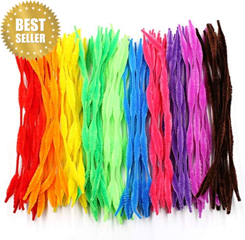 Pipe Cleaners Craft Chenille Stems with Bumps 100 Pcs Multicolour Chenille Stems