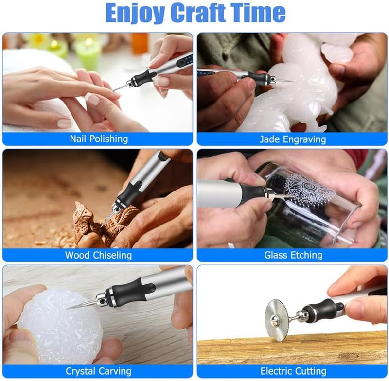 Professional Engraving Pen USB Rechargable 42 Bits Electric DIY Portable Tool Ki