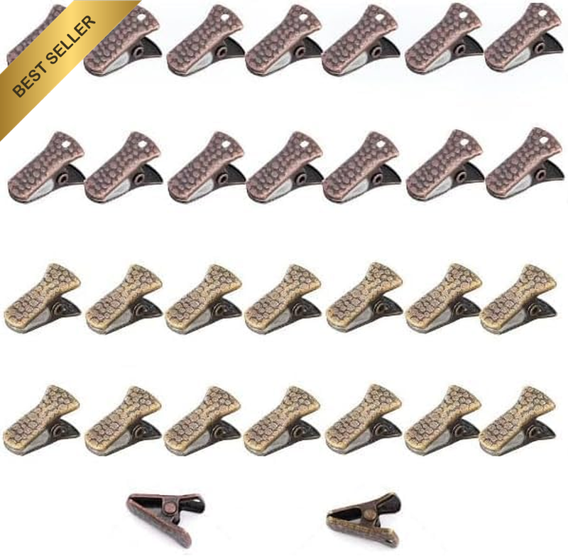 30Pcs Mini Alligator Clips with Steel Core & Non-Slip Silicone – Strong Multipur