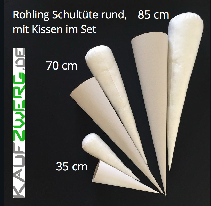 SCHULTÜTE Zuckertüte Rohling Kissen Innenkissen Inlett rund 35,70,85cm