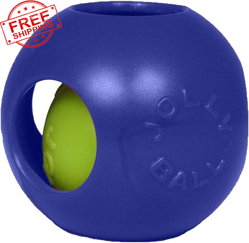 Jolly Pets Teaser Ball Dog Toy Large/8 Inches Blue Model Num