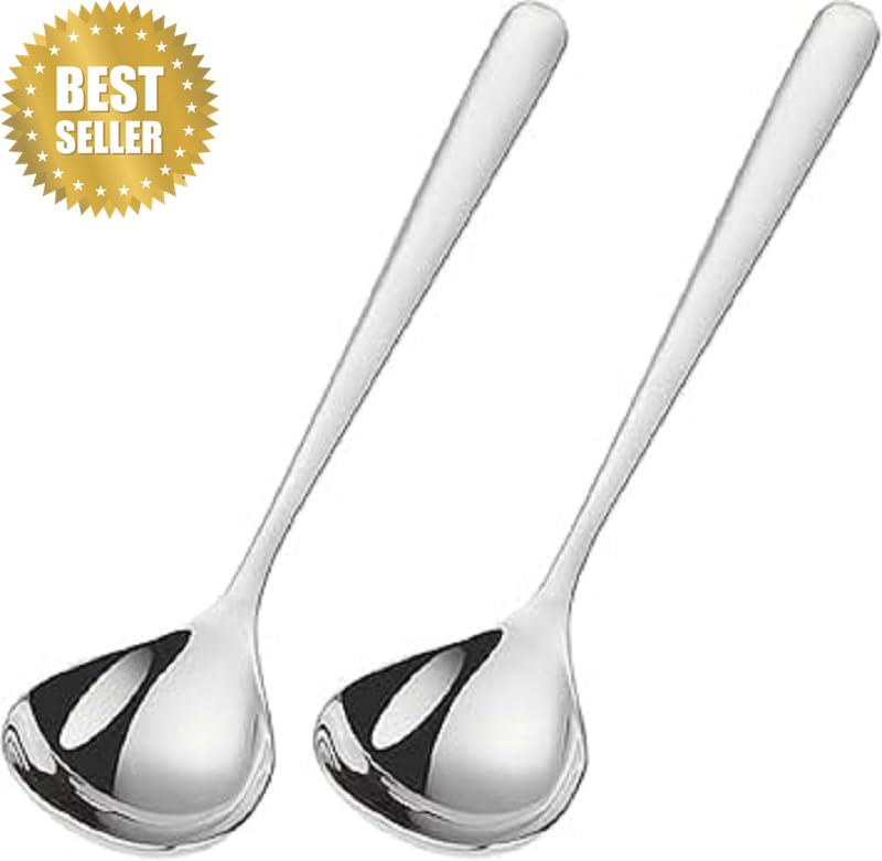 2 Pieces Mini Ladles Stainless Steel Soup Spoons Small Ladle for Sauce Gravy Lad