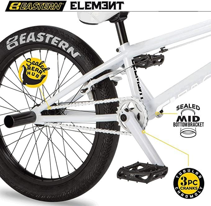 Eastern BMX Bikes - Element Model 20 Inch Bike. Lightweight Freestyle Bike Desig