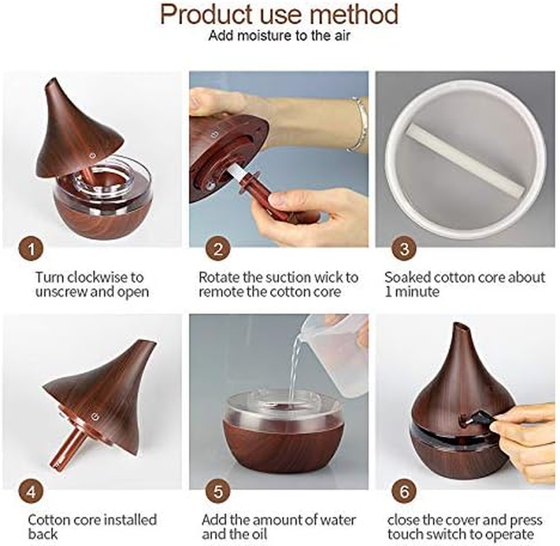 2 Pack Essential Oil Diffusers Mist Humidifier Cool Olive Aroma Whisper 300Ml Wo