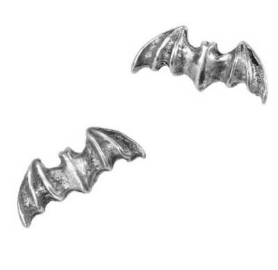 ALCHEMY GOTHIC PEWTER BAT STUDS E186