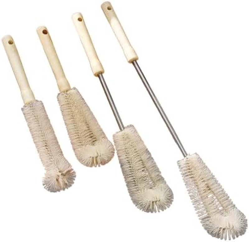 Wooden Handle Cup Brush Cleaning Kit for Blender Bottles, Long-Handled Cup Brush