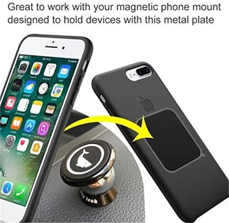 Replacement Metal Plates Set 4 Pack for Magnetic Car Phone Holders, Wall, Air Ve