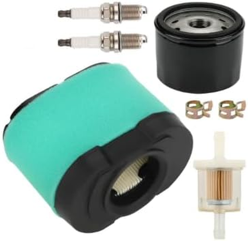 5-In-1 Mower Maintenance Kit Air Oil Fuel Filters 2 Spark Plugs for Craftsman