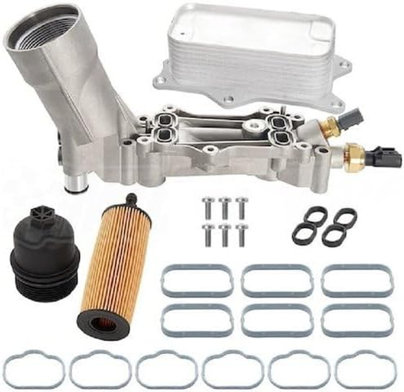 Oil Filter Housing Aluminum Compatible with 2014-2021 Jeep Cherokee 3.2L V6