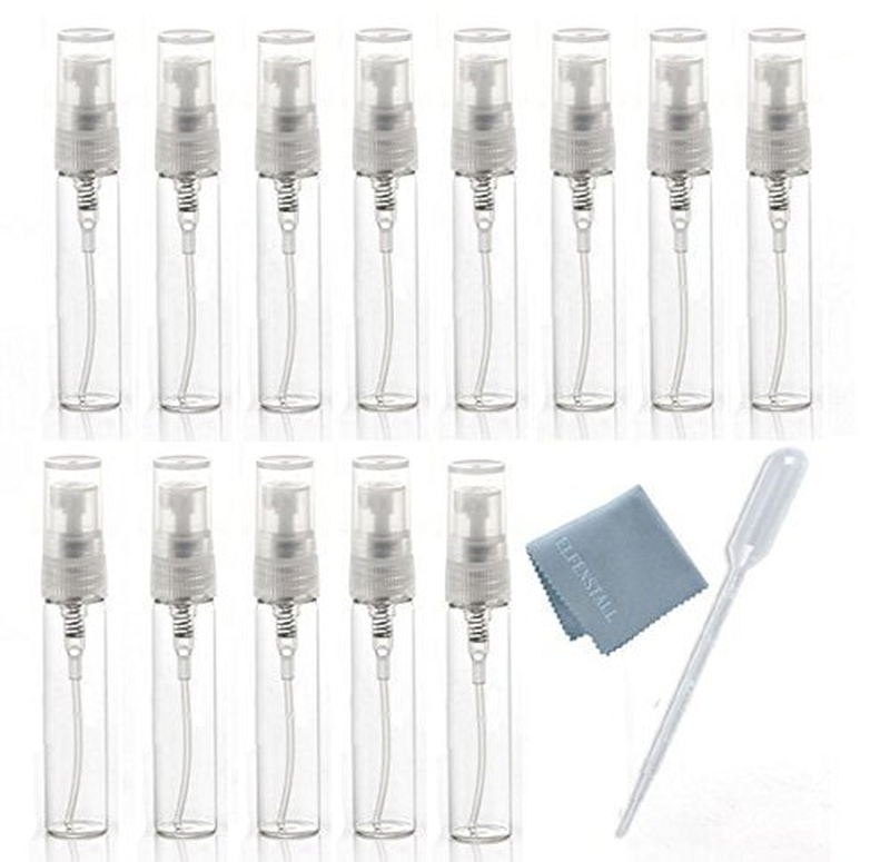 25Pcs Clear 5Ml 1/6Oz Glass Atomizer Bottle Spray Refillable