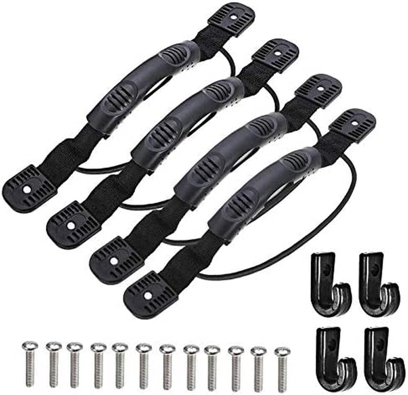 S Canoe Side Mount Handles Kit With Bungee Cord Paddle Holder Accessor