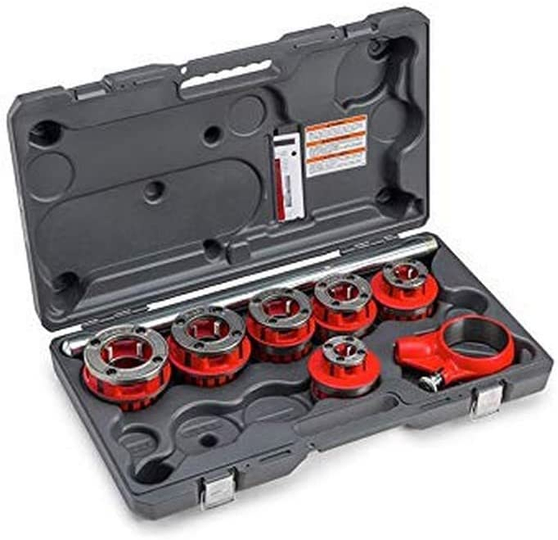 RIDGID 36475 Model 12-R Exposed Ratchet Pipe Threader Set with Carrying Case Sma